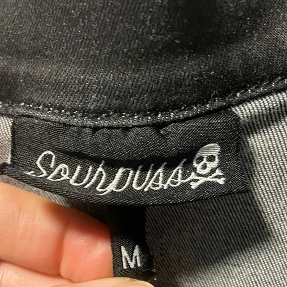 Sourpuss Black Denim Vest - Picture 2 of 5
